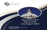 Bimonthly HB 3 Report Card July-August 2016 Jennifer · Report Card . July-August 2016. Jennifer T. Armstrong Vice President, Communications & Legislative Affairs. ... Funding for