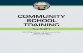 COMMUNITY SCHOOL TRAINING - Ohio State Auditor · Community and STEM Schools Community Schools have 100% State Share Index. Students funded based on district of residence Funding