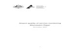 Airport quality of service monitoring Discussion Paper quality of service monitoring... · The ACCC has monitored airport quality of service since 1997. A review of the Airports Act
