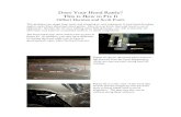 Does Your Hood Rattle - Hummer · in closing the hood cable lock or have it spontaneously open when the hood bounces. Figure #2 shows abnormal paint wear on the firewall from the