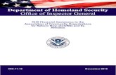Department of Homeland Security Ofﬁce of Inspector General · federal government assistance. The Federal Emergency Management Agency concurred with six recommendations, and will