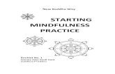 STARTING MINDFULNESS PRACTICE - New Buddha Way€¦ · It is at the heart of mindfulness, and mindfulness is at the heart of self-understanding. So, begin to strengthen the power