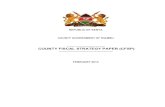 KIAMBU COUNTY FISCAL STRATEGY PAPER (CFSP) · 1. This is the first County Fiscal Strategy Paper (CFSP) to be tabled in the County Assembly under the Public Finance Management Act,