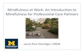 Mindfulness at Work: An Introduction to Mindfulness for ... · What is Mindfulness? “Mindfulness means paying attention in a particular way: on purpose, in the present moment, and