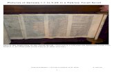 Pictures of Genesis 1 in a traditional Hebrew Scrollw-rocs.org/stones/Pictures_of_Genesis_1to5_in_Torah_Scroll.pdf · 1 Pictures of Genesis 1:1 to 5:26 in a Hebrew Torah Scroll This
