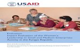 Evaluation Impact Evaluation of the Women’s Leadership in Small … · 2018. 5. 31. · applicants, 568 women entrepreneurs were randomly assigned to the treatment group and 275