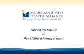 MSHA Portfolio Management€¦ · support the portfolio planning and optimization process. Results loaded into Project Server 2010 to enable portfolio analysis. Leveraged Project
