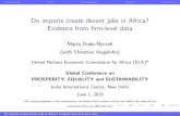 Do imports create decent jobs in Africa? Evidence from ... · Vulnerable employment and working poverty (% of total employment) vs. GDP per capita in Africa Source: ILO, Trends Econometric