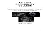 TACOMA COMMUNITY COLLEGE · Tacoma Community College Diagnostic Medical Sonography Program Professional Standards Student Handbook Policy and Procedure Manual A student entering the