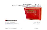 FireNET Install 11 20 09 V1.86vinhvinhhang.com/upload/hinhanh/firenetinstall112009v1-9400.pdf · FireNET 4127 I & O Manual 1 v1.86 UL FireNET 4127 Analog Addressable Fire Alarm System