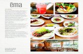 CUISINE - Amazon S3 · CUISINE Ēma is a Mediterranean restaurant in River North showcasing Top Chef Duels Winner, CJ Jacobson's lighter California style of cooking. Guests can expect