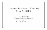 General Business Meeting May 5, 2015boe.hawaii.gov/Meetings/Notices/Documents/2015-05-05 General Bu… · 05/05/2015  · 0 We believe in creating possibilities, maximizing potential
