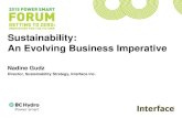 Sustainability: An Evolving Business Imperative · An Evolving Business Imperative Nadine Gudz Director, Sustainability Strategy, Interface Inc. ... Mt. Sustainability FRONT 7 Redesign