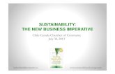 SUSTAINABILITY: THE NEW BUSINESS IMPERATIVETHE NEW ... · the ‘Sustainability Imperative’ has emerged, magnifi d b l i bli d lified by escalating public and governmenta l concern