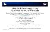 System-independent X-ray Characterization of Materials€¦ · Specimen 1 Graphite 50.8 Specimen 2 Teflon 56 Specimen 3 Magnesium 25.4 Specimen 4 Silicon 25.4 Insert A Teflon 10 Insert