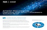 Amazon EC2 Instances Featuring AMD EPYC Processors ... · Solution Brief. Amazon EC2 instances featuring AMD EPYC™ Processors have been available since 2018 with the introduction
