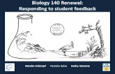 Biology 140 Renewal: Responding to student feedback · –Marine & terrestrial term Biology 140 Laboratory Investigations in Life Science •Group work •Write scientific paper •Field