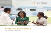 Sartorius Scholarship · 2017. 5. 22. · 10 “I was surprised at how flexible Sartorius was in customizing its scholarship. As my master’s program was very time-consuming, I couldn’t