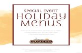 Special Event Holiday Menus...Special Event From all of us at Sunbird, we wish you a Happy Holiday season and a bright New Year! – The Sunbird Special Events Team. Sunbird oliday