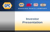 Investor Presentationgenuineparts.investorroom.com/image/GPC+Investor... · 2014. 12. 31. · All Content is Company Confidential and Exclusive Property of Genuine Parts Company.