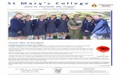 St Mary’s College...Remembrance Day Service West Terrace Cemetery On Friday 11 November, Year 9 SRC representatives, Mrs Pru Raymond (Humanities Coordinator) and I attended the Adelaide
