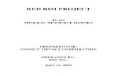 RED RIM PROJECT - BRS INC....2006/06/14  · in this report consists of drill intercept data from 332 drill holes and drill logs with gamma, resistivity, and spontaneous potential,
