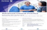 Advanced Clinical Practice · Advanced Clinical Practice Overview This one day course will cover a diverse range of topics surrounding Advanced Clinical Practice. Themes to be explored