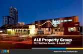 ALE Property Group · Property Valuations $1,080.2m Valuations increased by 9.1% Average capitalisation rate decreased to 5.14% Independent valuers’discounted cash flow methodology