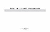 Audit Of teAching Assignments · 2016. 6. 6. · Preliminary work was undertaken in fall 2006 to examine teaching assignments of active junior and senior high school teachers in 2004–2005,