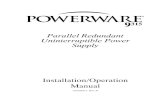 Parallel Redundant Uninterruptible Power Supply · Uninterruptible Power Supply 164202013 Rev. D 9315. ii Powerware 9315 Parallel Redundant System I & O 164202013, Rev. D 041599-----