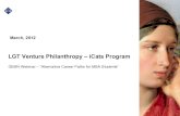 LGT Venture Philanthropy – iCats Program · Philanthropy carefully screens and interviews potential iCats, making sure that the skills set and values of the candidates would match
