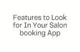 Features to look for in your Salon booking App