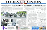 herald-union.com Sept. 21, 2017 Your ideas can make a ... herald-union.com Sept. 21, 2017 NEW BALLFIELD COMPLETE The Clay North project was made possible with Army Com-munities of