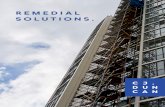 REMEDIAL SOLUTIONS. · complete works on time Value deliver cost certainty and value for money CJ Duncan recognises that a remediation project is much more than materials. With our