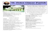 St. Peter Claver Parish€¦ · and joyful service in the Spirit. PARISH SCHEDULE MASSES: Saturday: 5pm Vigil; 7pm (Español) Sunday: 8am; 10am; 12noon & 5pm Holy Day of Obligation: