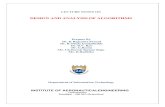 DESIGN AND ANALYSIS OF ALGORITHMS · LECTURE NOTES ON DESIGN AND ANALYSIS OF ALGORITHMS Prepare By Dr. K Rajendra Prasad Dr. R Obula kondaReddy Dr. B.V. Rao Dr. G.Ramu Mr. Ch.Suresh