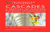 Patrons Sponsorship flyer - Winchester Cathedral · BRONZE - £50 (£25 + suggested £25 additional donation*) • An acknowledgement in the Cascades programme on the patrons’ page