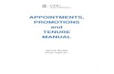 APPOINTMENTS, PROMOTIONS and TENURE MANUAL · 22/08/2017  · North Carolina at Chapel Hill. Joint appointments are encouraged to facilitate interdisciplinary research, teaching and
