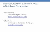Internal Cloud vs. External Cloud: A Database Perspective• 4 hours DBA support a year, 8-5 Monday – Friday . Add ons: • Additional Storage • Extended Service • 44 hours DBA