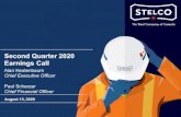 Second Quarter 2020 Earnings Call · 5. Includes tariff and tariff related costs associatedwith U.S. bound steel shipments. In connection with the US administration announcing effective