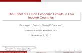 The Effect of FDI on Economic Growth in Low Income Countriesscienzepolitiche.unipg.it/tutor/uploads/bruno-perugia_8... · 2013. 6. 27. · The Effect of FDI on Economic Growth in