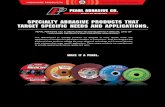 SPECIALTY ABRASIVE PRODUCTS THAT TARGET SPECIFIC …blsupplyhouse.com/uploads/PearlAbrasives.pdf · ferrous metals. Pearl's proprietary D.A. abrasive grain and bonding agents are