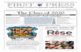 FIRST PRESS · 10/10/2017  · FIRST PRESS The Newsletter of First Presbyterian Church of Fayetteville Volume 29, Issue 20 October 15, 2017 The Class of 2020 Nominees for elder