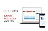 BUSINESS INTELLIGENCE MADE EASY...INTELLIGENCE MADE EASY CREATE UNLIMITED DASHBOARDS CONNECT TO 100s OF DATA SOURCES BETTER, FASTER & SIMPLER BI PLATFORM 30% Faster Implementations