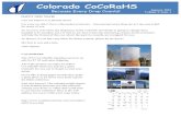 Colorado CoCoRaHS · 2020. 8. 7. · Colorado CoCoRaHS Colorado CoCoRaHS Because Every Drop Counts! January 2015 Volume 3, Issue 1 U.S. PRECIPITATION (% OF AVERAGE) – LOOKING BACK