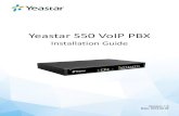 Yeastar S50 VoIP PBX · Thank you for choosing Yeastar S50 IP PBX. S50 is a compact and full-featured IP-PBX that comes in a 19’’ 1U rack-mountable chassis. The advanced module-based