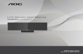 LCD Monitor User Manual - AOCHold the stand so you will not topple the monitor when you change the monitor's angle. You are able to adjust the monitor's angle from -5 to 20 . NOTE: