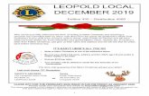 LEOPOLD LOCAL DECEMBER 2019 Local... · We were fortunate to have Diabetes Educators from the Kensington Hill Medical Centre who were on hand to answer any questions regarding diabetes.
