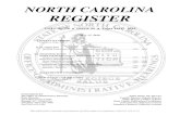 NORTH CAROLINA REGISTER BoilerPlate · This publication is printed on permanent, acid-free paper in compliance with G.S. 125-11.13 NORTH CAROLINA REGISTER VOLUME 24 ISSUE 22 Pages