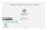 Geometric Modeling for Computer mjb/cs550/Handouts/GeometricModeling.1pp.pdfآ  Computer Graphics Object